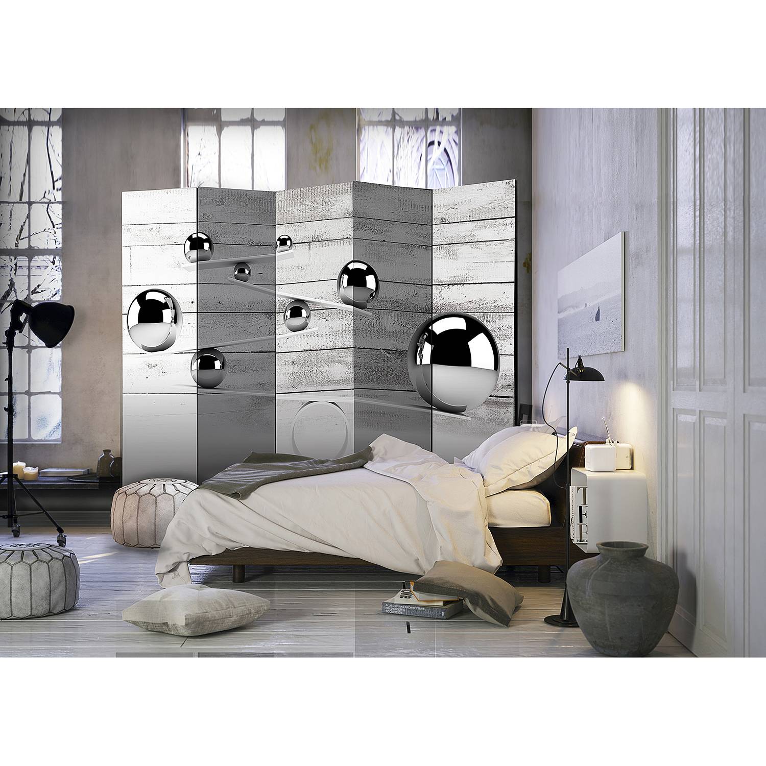 home24 Paravent Balance Vlies / Buche Grau 225 x 172cm home24 Paravent Balance Vlies / Buche Grau 225 x 172cm von home24