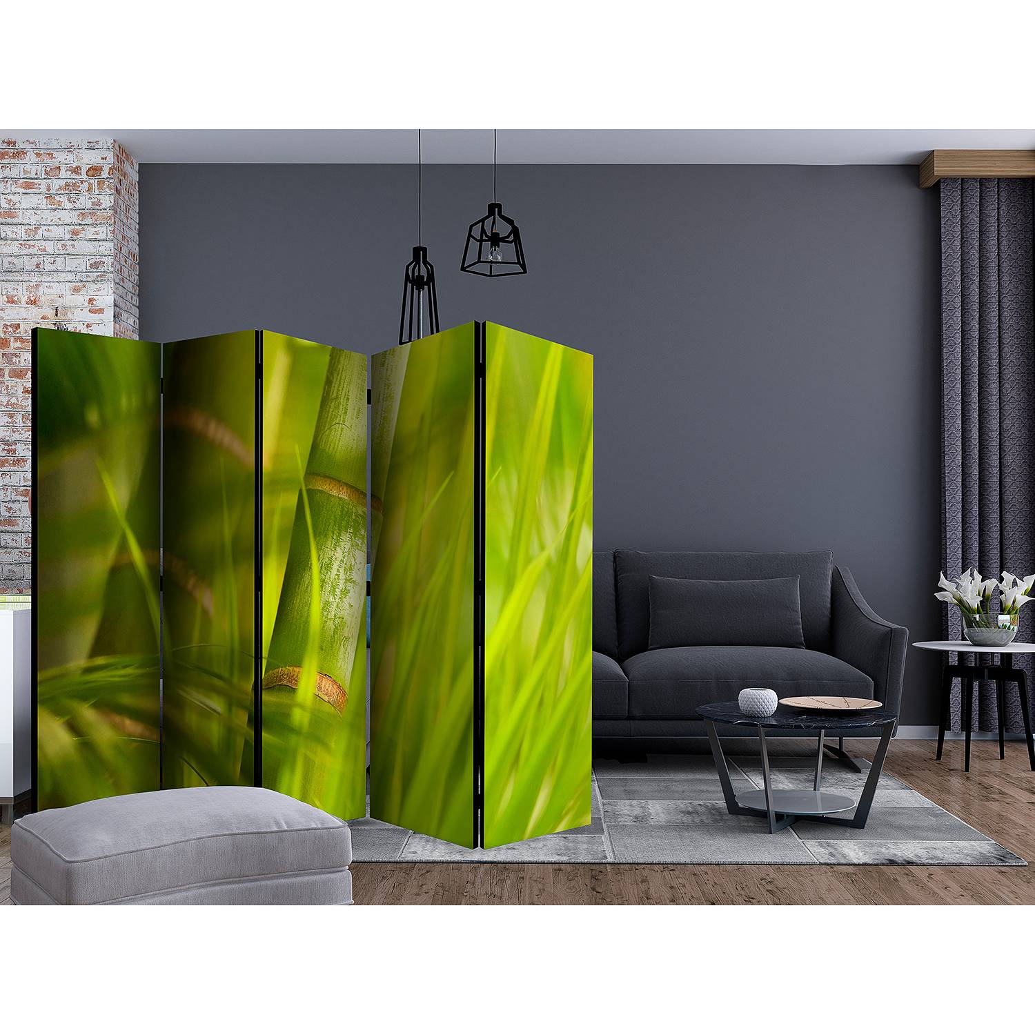 home24 Paravent Bamboo Nature Zen Vlies / Buche Grün 225 x 172cm home24 Paravent Bamboo Nature Zen Vlies / Buche Grün 225 x 172cm von home24