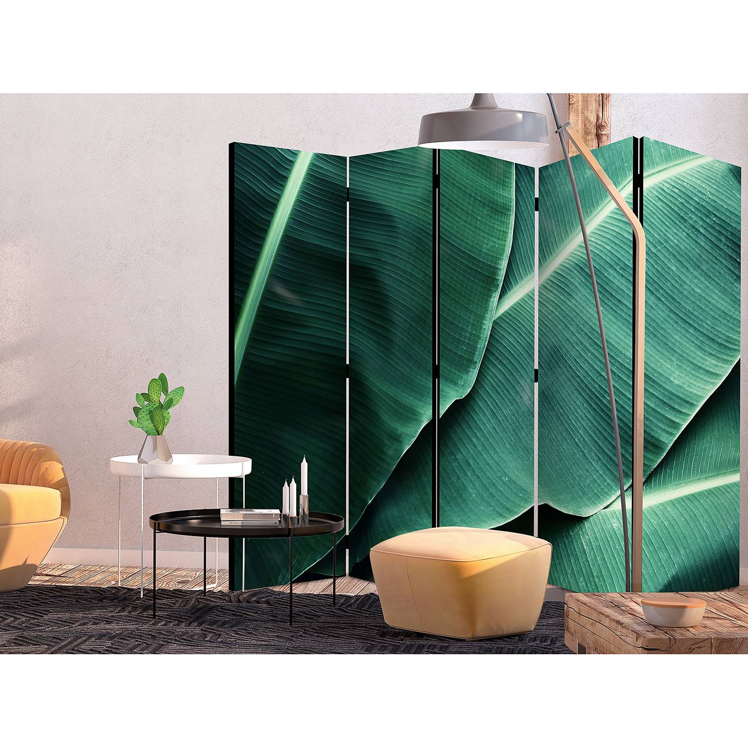 home24 Paravent Banana Leaf Vlies / Buche Grün 225 x 172cm home24 Paravent Banana Leaf Vlies / Buche Grün 225 x 172cm von home24