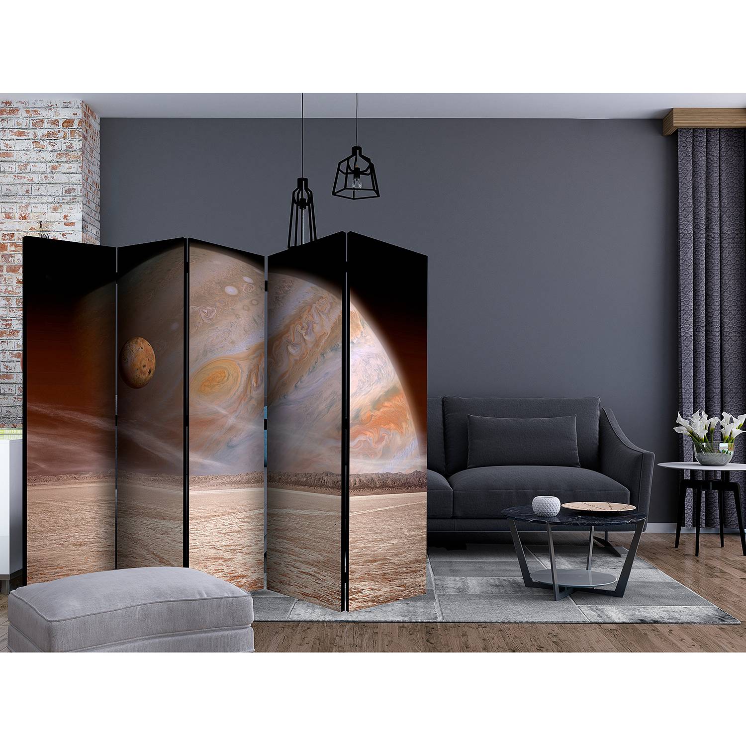home24 Paravent Planet Vlies / Buche Orange 225 x 172cm home24 Paravent Planet Vlies / Buche Orange 225 x 172cm von home24