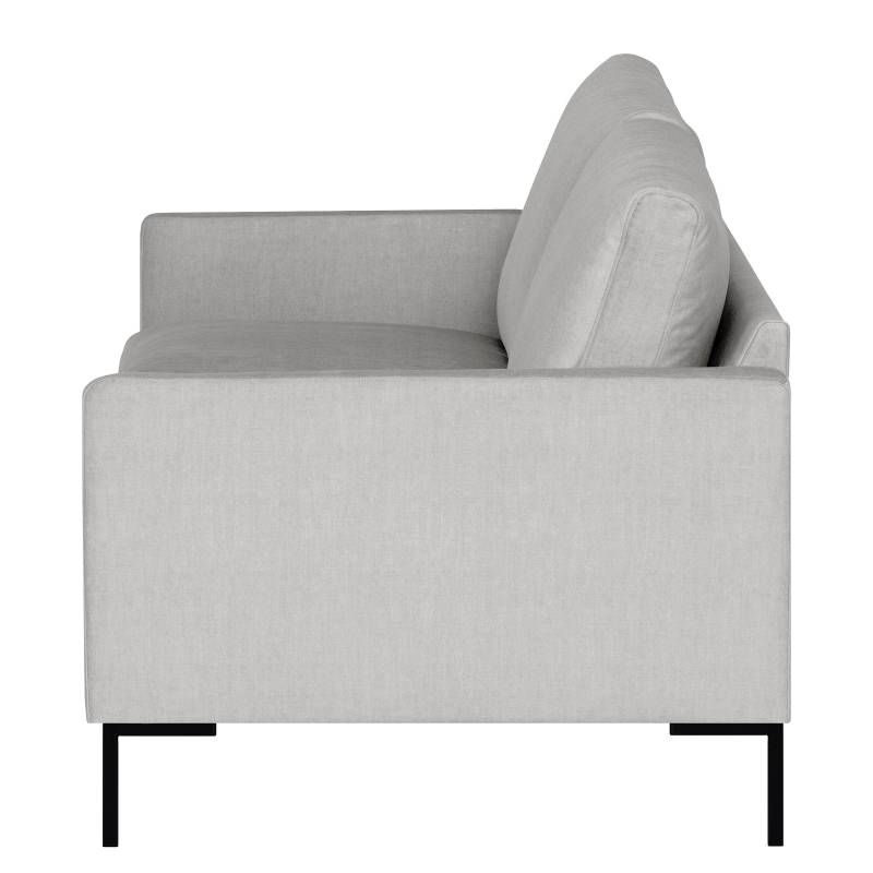 home24 2,5-Sitzer Sofa Belmonte Silber Microfaser Valeria 176 x 82 x 87cm Modern von home24