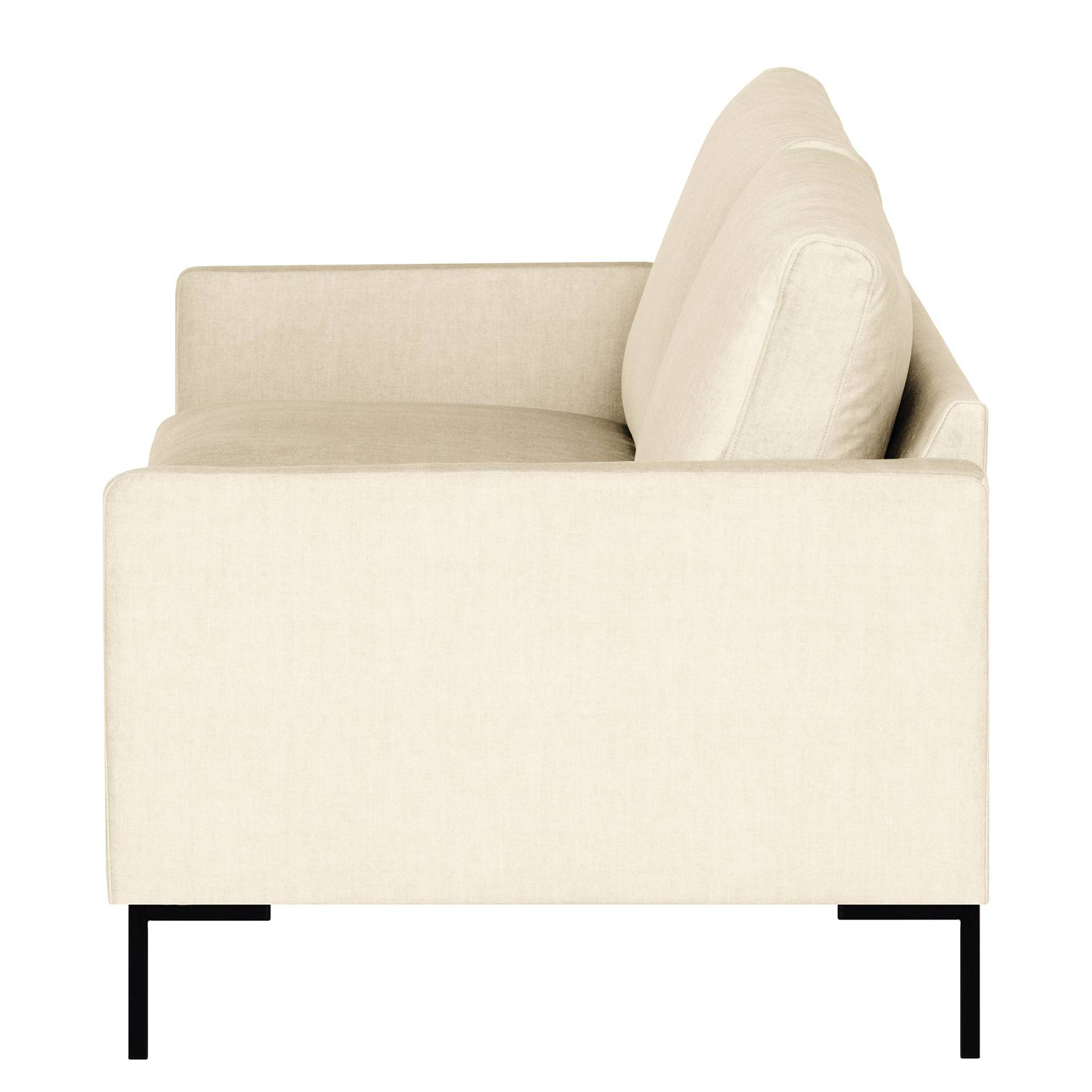 home24 2,5-Sitzer Sofa Belmonte Weiß Microfaser Valeria 176 x 82 x 87cm Modern von home24