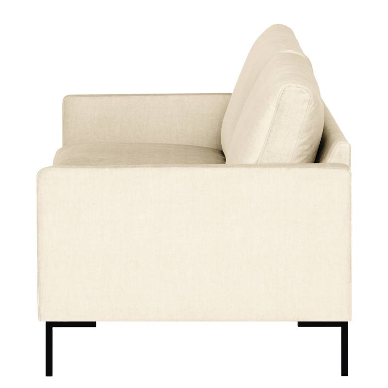 home24 2,5-Sitzer Sofa Belmonte Weiß Microfaser Valeria 176 x 82 x 87cm Modern von home24