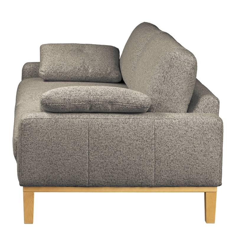 home24 2-Sitzer Sofa Beige Strukturstoff Purna 176 x 81 x 96cm Hellbraun Industrial von home24