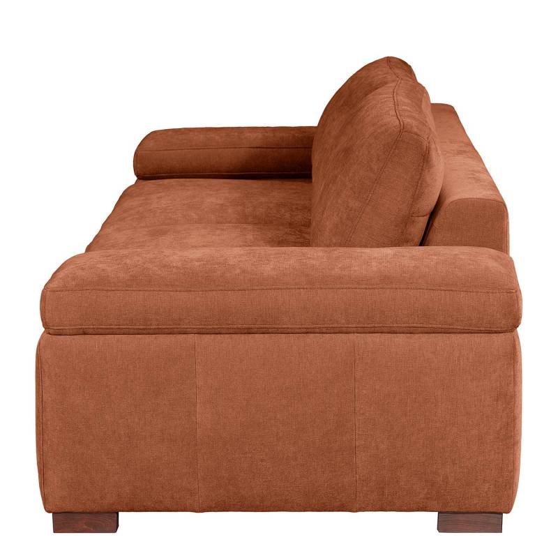 home24 2-Sitzer Sofa Braun Microfaser Wiam 216 x 80 x 99cm Natur von home24