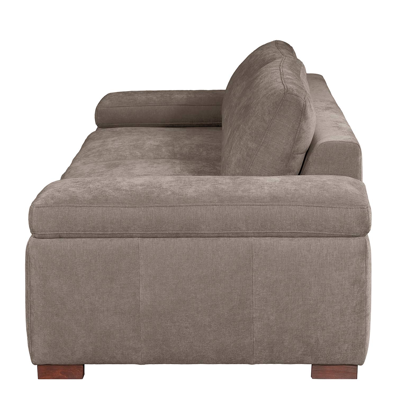 home24 2-Sitzer Sofa Braun Microfaser Wiam 216 x 80 x 99cm Natur von home24