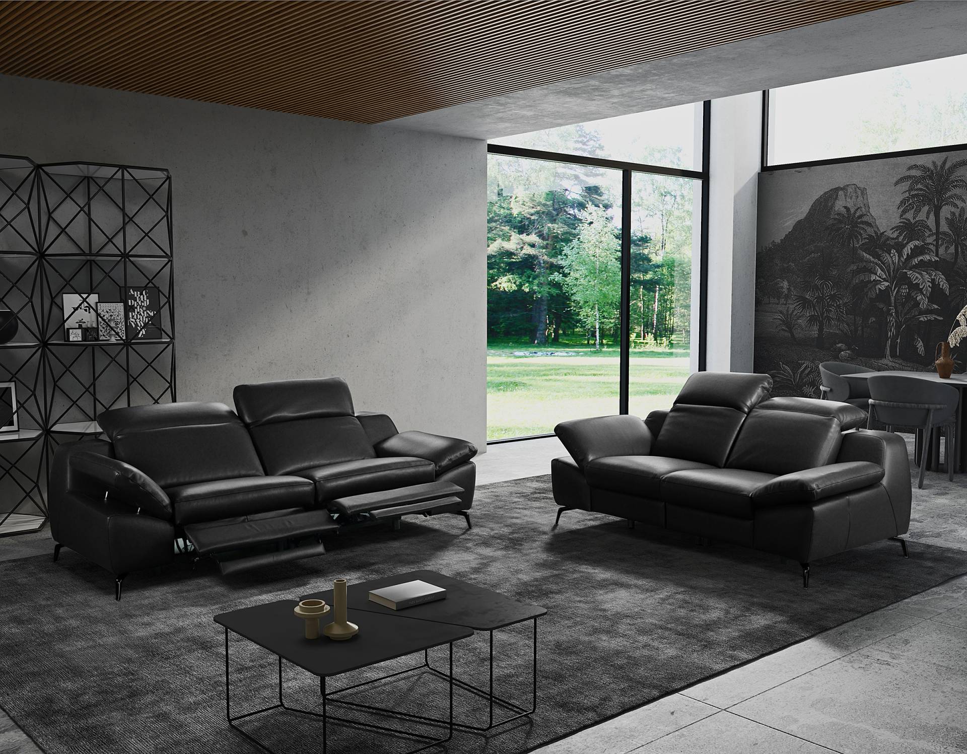 home24 2-Sitzer Sofa Schwarz Echtleder Domna 194 x 83 x 110cm Schwarz Modern home24 2-Sitzer Sofa Schwarz Echtleder Domna 194 x 83 x 110cm Schwarz Modern von home24