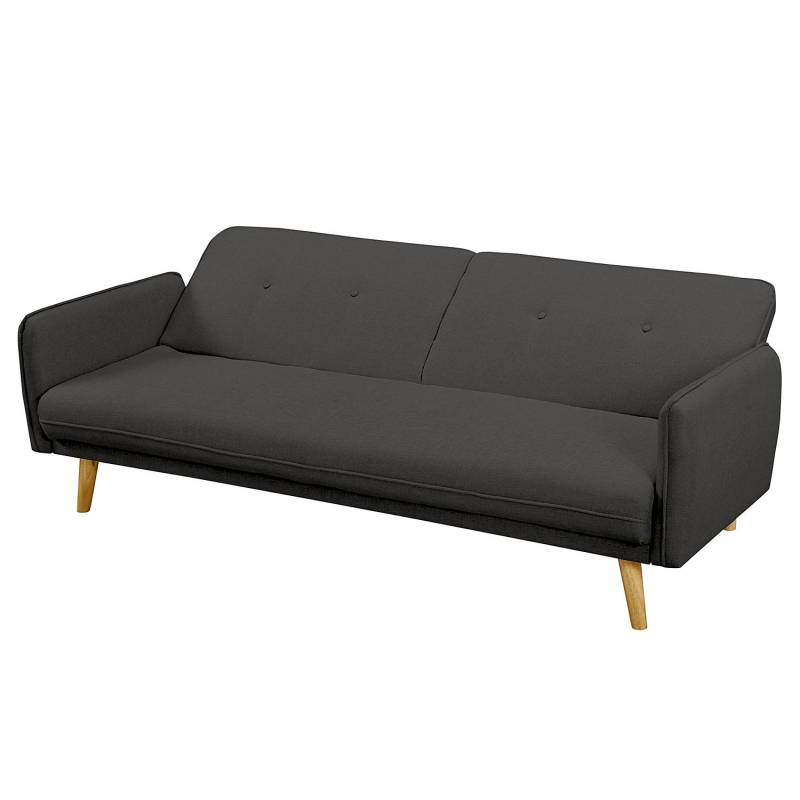 home24 3-Sitzer Sofa Calgara Grau/Dunkelgrau Strukturstoff 188 x 80 x 85cm von home24