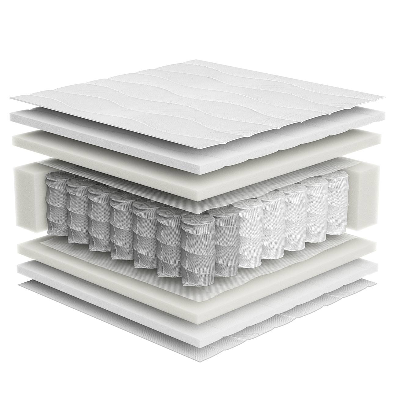 home24 7-Zonen Taschenfederkernmatratze Pama 140 x 200cm Strukturstoff Weiß home24 7-Zonen Taschenfederkernmatratze Pama 140 x 200cm Strukturstoff Weiß von home24