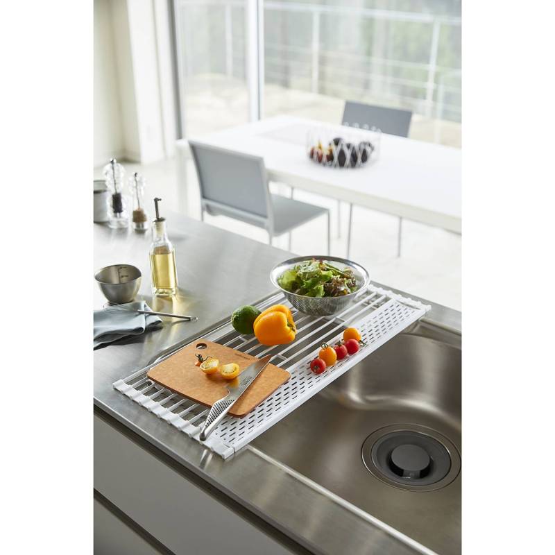 home24 Abtropfgestell II 42 x 0 x 26cm Weiß/Weiß von home24