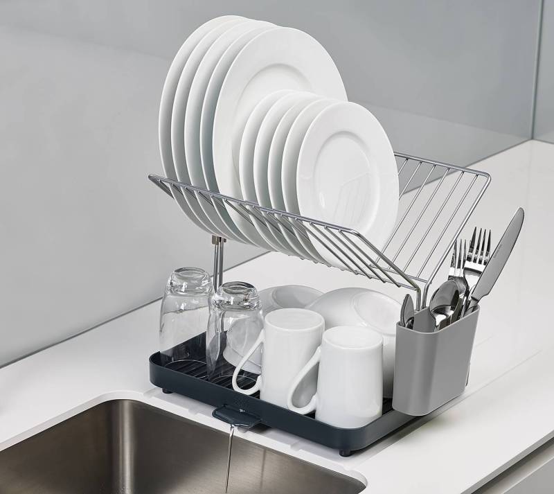 home24 Abtropfgestell Y-Rack 30 x 36 x 29cm Grau von home24