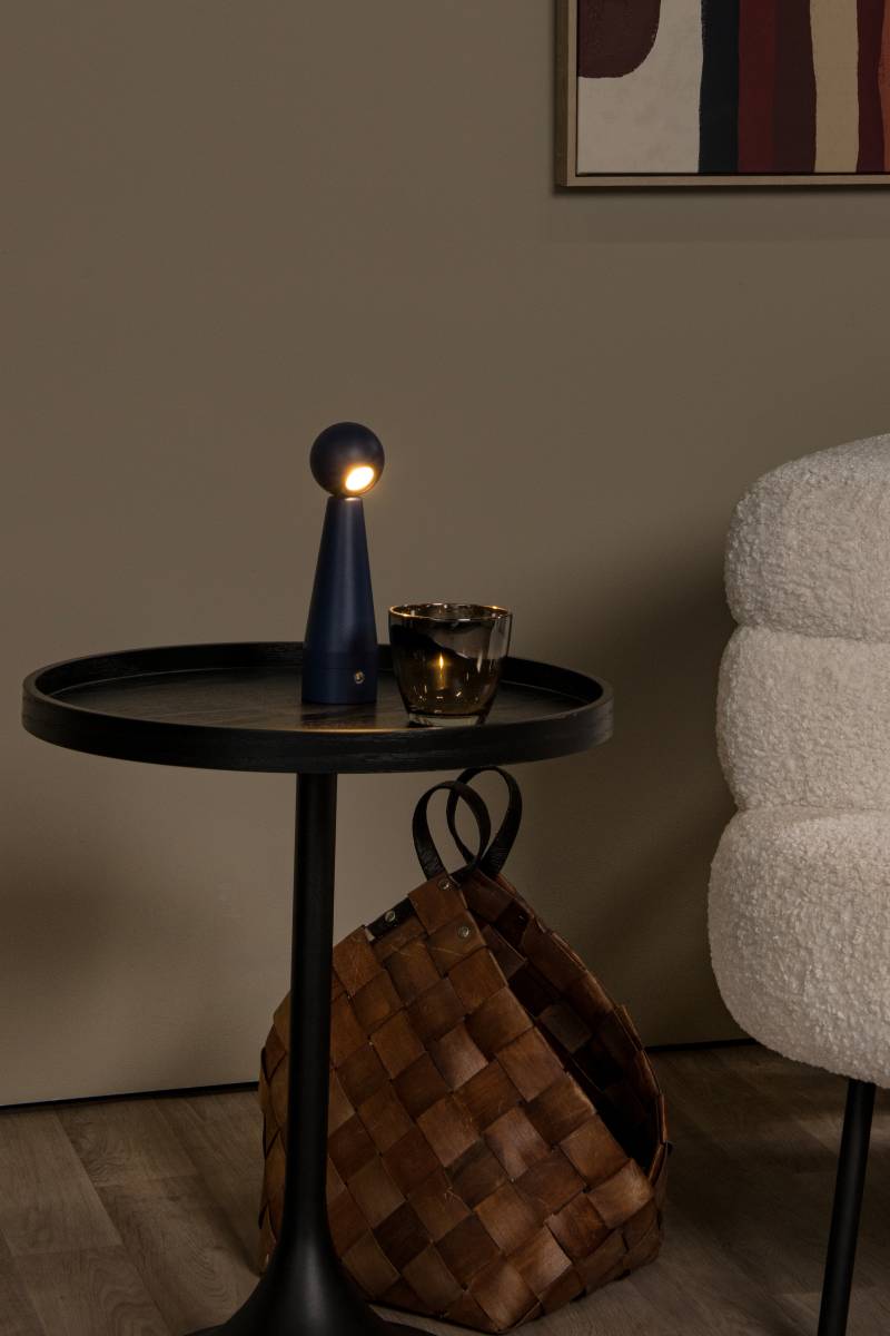 home24 Akku-Tischleuchte Ipsos 6 x 22 x 6cm Blau/Blau Material: Metall Metallart: Aluminium Oberfläche Metall: Gestrahlt Nicht austauschbare LEDs von home24