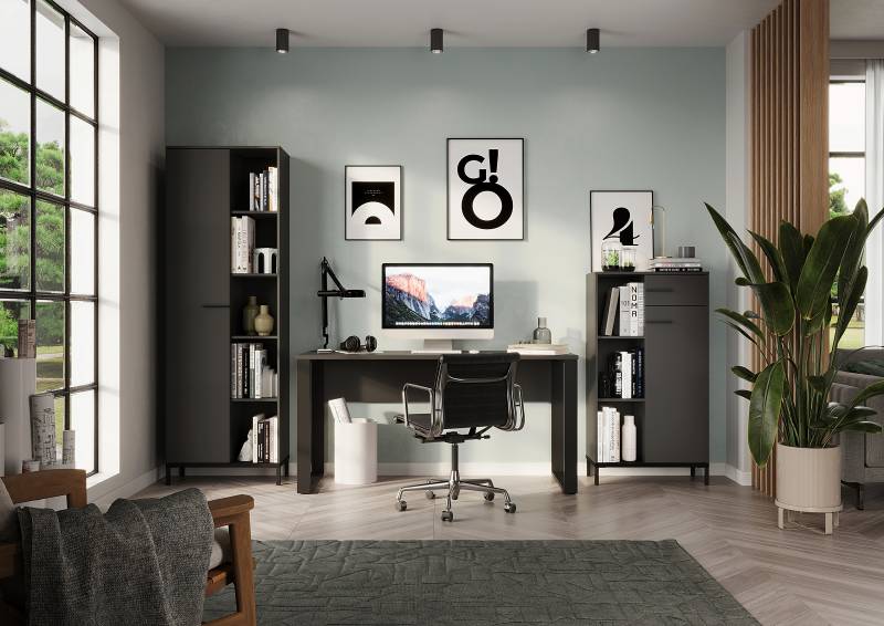 home24 Aktenschrank Rovigo 190cm Grau/Graphit von home24