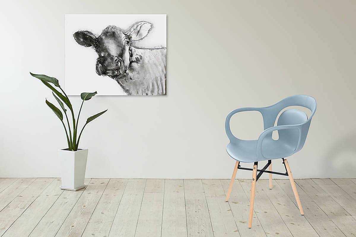 home24 Armlehnenstuhl Chuck 4er-Set 58 x 84 x 60cm Messing/Taubengrau von home24