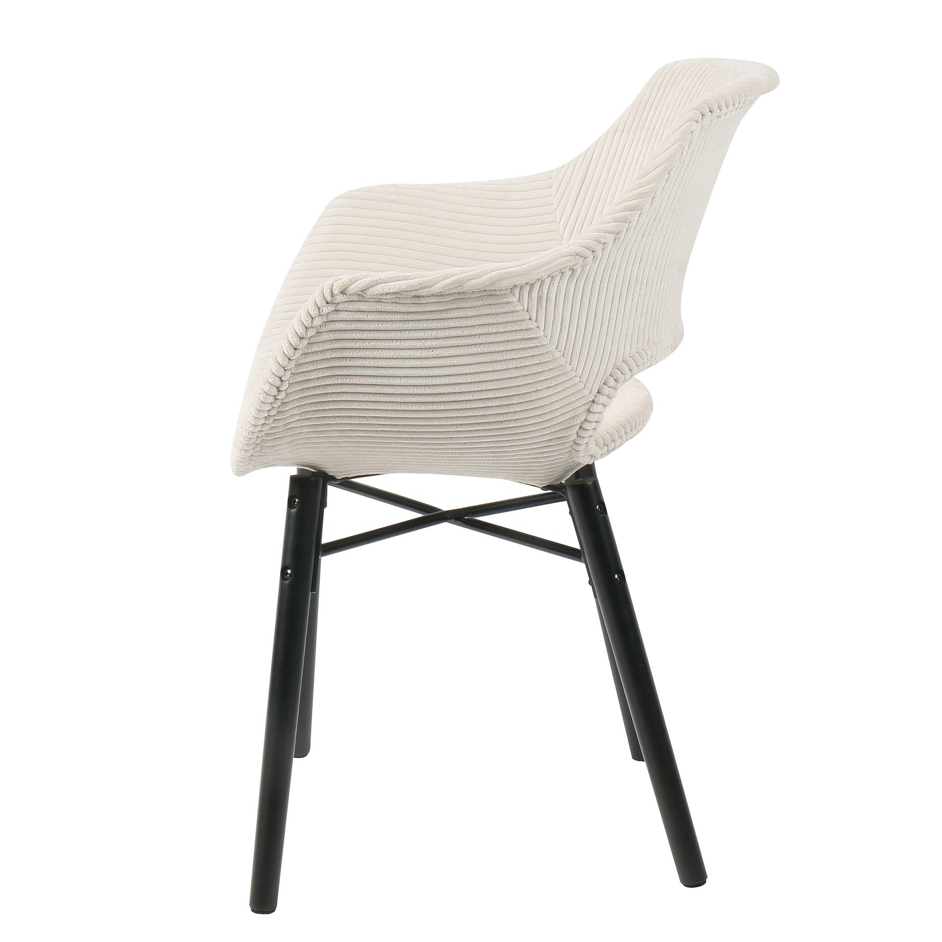 home24 Armlehnenstuhl Jalua 2er-Set 60 x 85 x 59cm Weiß/Cremeweiß home24 Armlehnenstuhl Jalua 2er-Set 60 x 85 x 59cm Weiß/Cremeweiß von home24