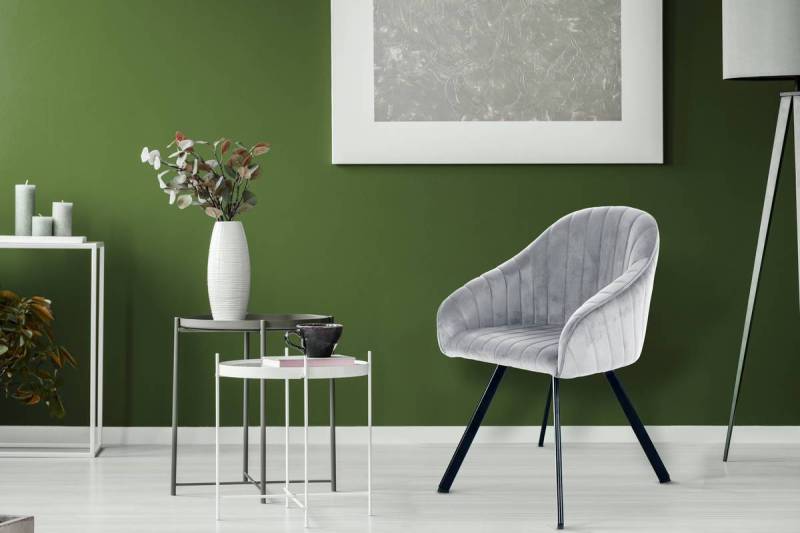 home24 Armlehnenstuhl Jodie 2er-Set 56 x 86 x 59cm Silber/Silber von home24
