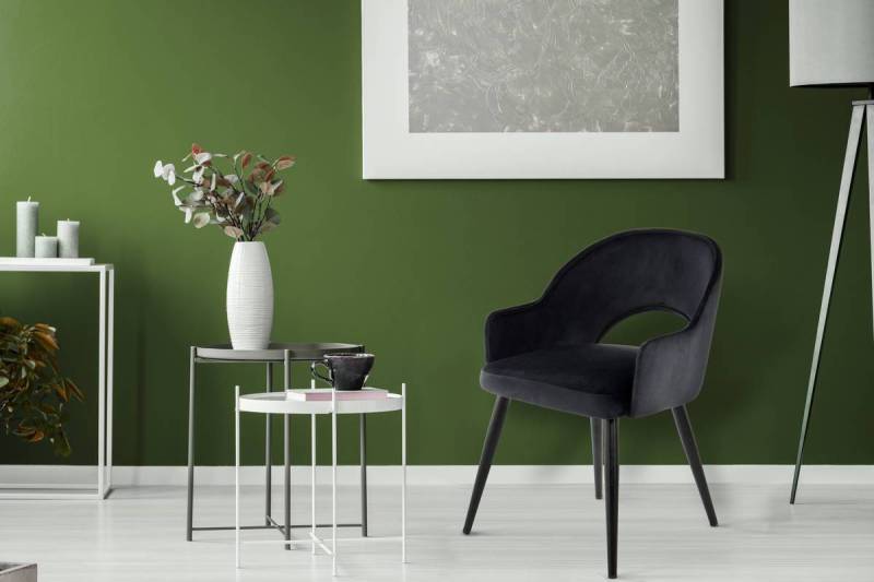 home24 Armlehnenstuhl Joris 2er-Set 55 x 77 x 58cm Schwarz/Schwarz von home24