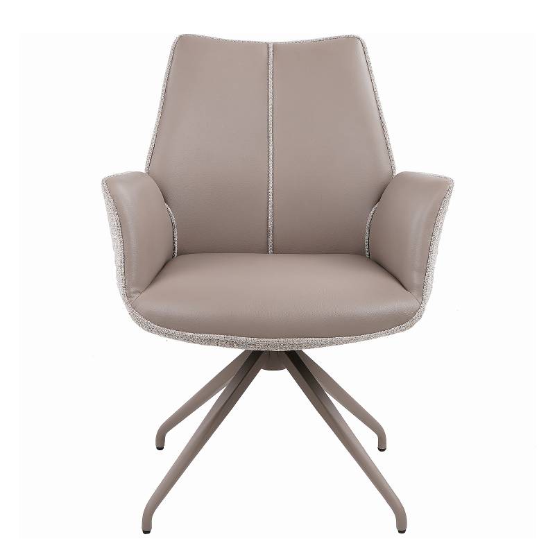 home24 Armlehnenstuhl Kitono 2er-Set 61 x 83 x 61cm Braun/Beige/Beige von home24