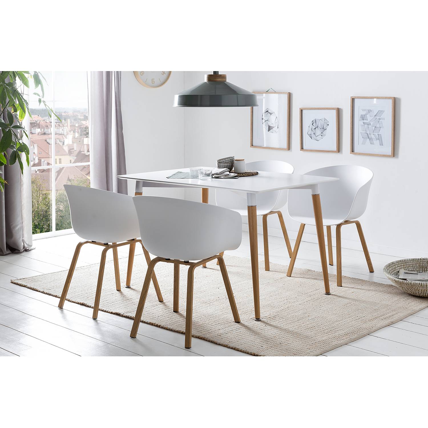 home24 Armlehnenstuhl Loppi 2er-Set 55 x 78 x 54cm Weiß/Weiß home24 Armlehnenstuhl Loppi 2er-Set 55 x 78 x 54cm Weiß/Weiß von home24