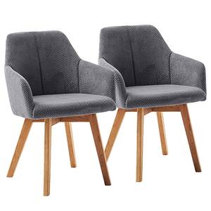 home24 Armlehnenstuhl Paruna 2er Set 60 x 83 x 59cm Grau/Anthrazit home24 Armlehnenstuhl Paruna 2er Set 60 x 83 x 59cm Grau/Anthrazit von home24
