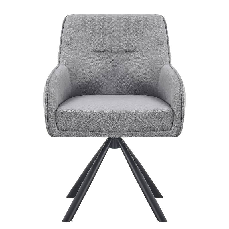 home24 Drehbarer Armlehnenstuhl PERRO 2er Set 62 x 84 x 62cm Grau/Hellgrau von home24