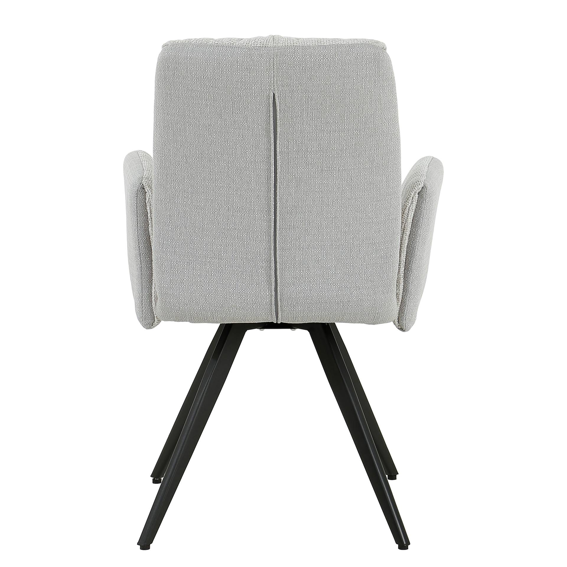 home24 Drehbarer Armlehnenstuhl UNMA 2er-Set 63 x 94 x 65cm Grau/Hellgrau von home24