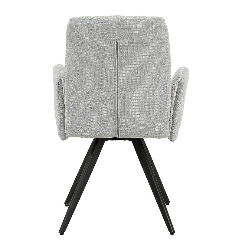 home24 Drehbarer Armlehnenstuhl UNMA 2er-Set 63 x 94 x 65cm Grau/Hellgrau von home24