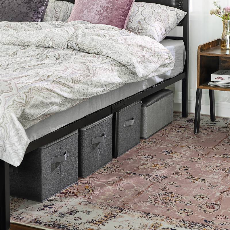 home24 Aufbewahrungsbox Rulls 3er-Set 40 x 25 x 30cm Grau/Grau von home24