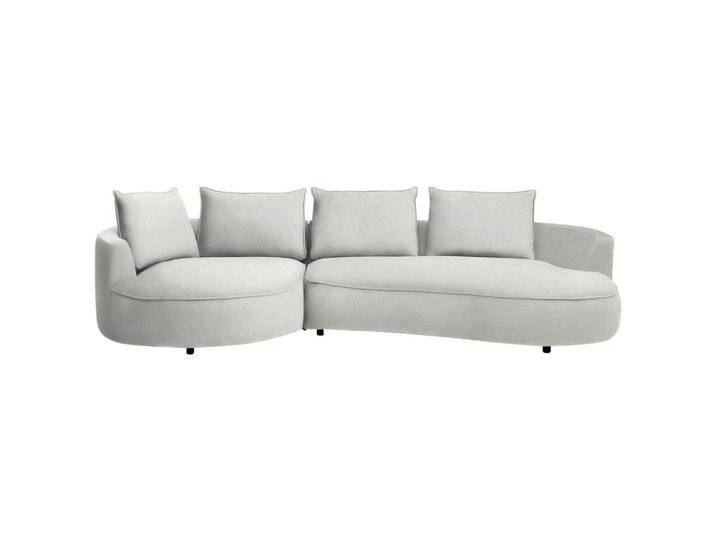 home24 BIGSOFA, Ecru, 3-Sitzer, Füllung: Daunen, Schaumstoffflocken, 154x82x322 cm, REACH, OEKO-TEX® STANDARD 100, Made in Europe, FSC MIX, von home24