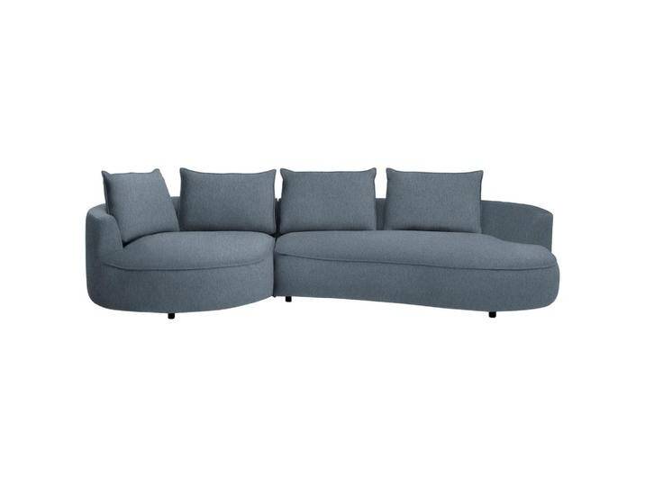 home24 BIGSOFA, Graphit, 3-Sitzer, Füllung: Daunen, Schaumstoffflocken, 154x82x322 cm, REACH, OEKO-TEX® STANDARD 100, Made in Europe, FSC MIX, von home24