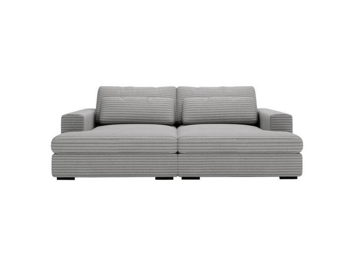 home24 BIGSOFA, Grau, 2-3-Sitzer, Füllung: Schaumstoff, 218x80x158 cm, Stoffauswahl, Wohnzimmer, Sofas & Couches, Sofas, Bigsofas von home24