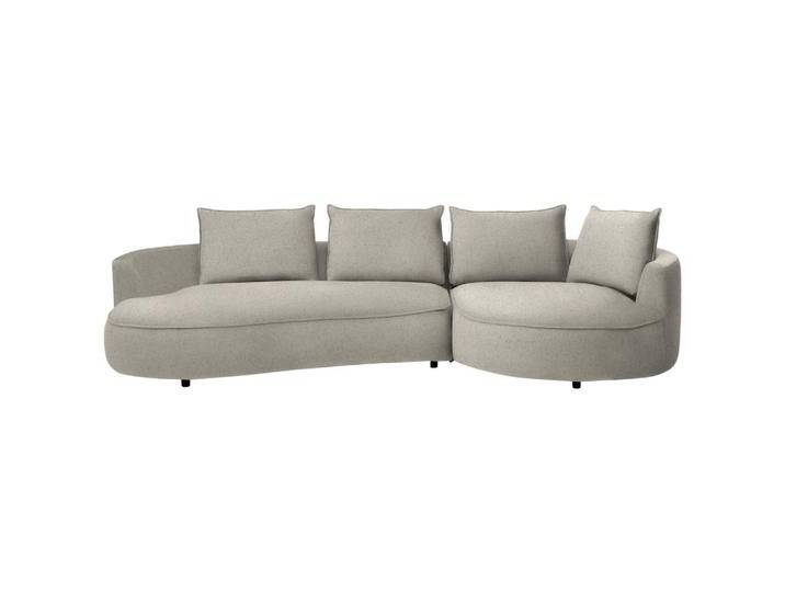 home24 BIGSOFA, Greige, 3-Sitzer, Füllung: Daunen, Schaumstoffflocken, 322x82x154 cm, REACH, OEKO-TEX® STANDARD 100, Made in Europe, FSC MIX, von home24