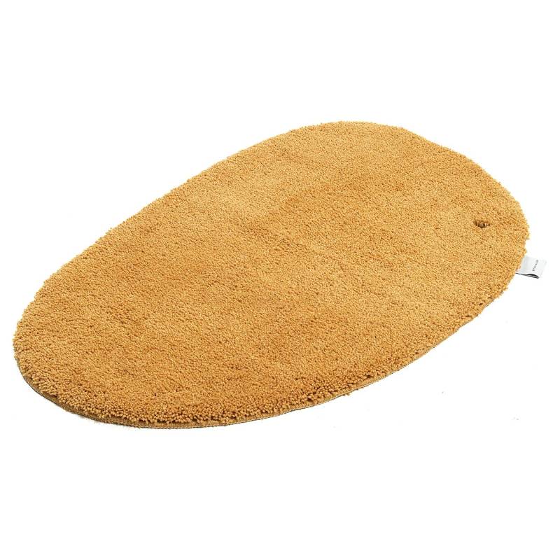 home24 Badvorleger Cozy Bath Uni Oval 60 x 2 x 100cm Gold/Gold von home24