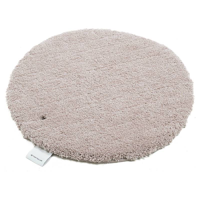 home24 Badvorleger Cozy Bath Uni Rund Ø 90cm Beige/Beige von home24