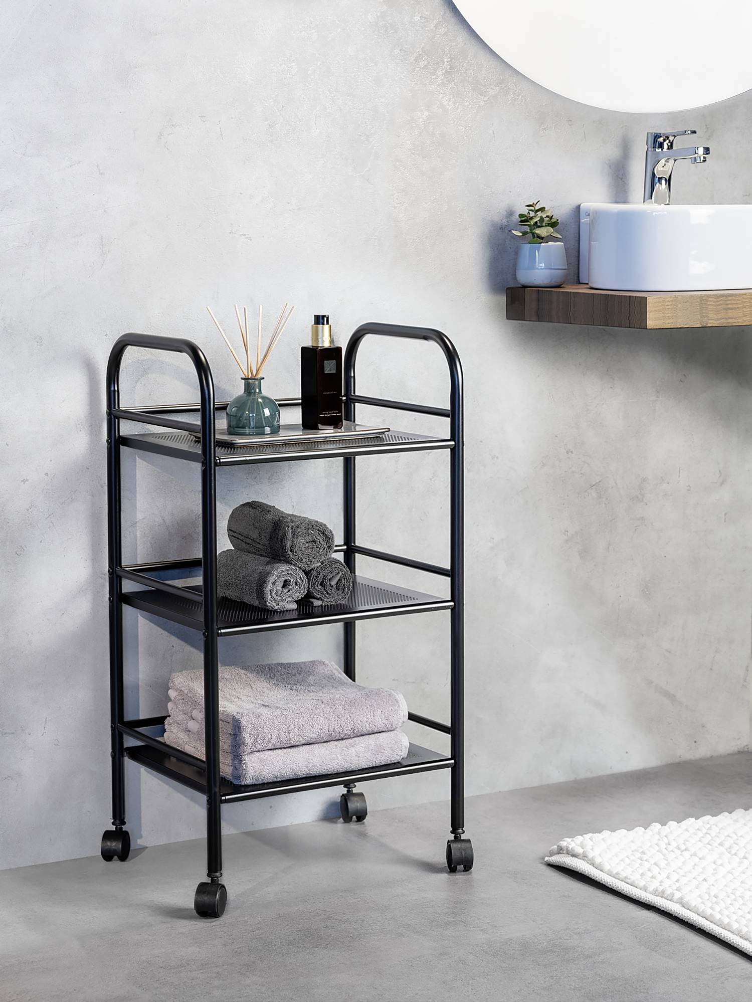 home24 Badwagen Rembet 41 x 75 x 32cm Schwarz home24 Badwagen Rembet 41 x 75 x 32cm Schwarz von home24