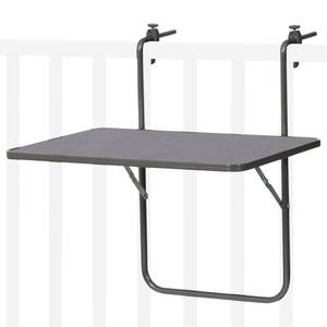 home24 Balkonhängetisch Hangro Tischplatte: Kunststoff Gestell: Stahl, pulverbeschichtet 60 x 5 x 40cm Schwarz/Marmor Grau Dekor home24 Balkonhängetisch Hangro Tischplatte: Kunststoff Gestell: Stahl, pulverbeschichtet 60 x 5 x 40cm Schwarz/Marmor Grau Dekor von home24