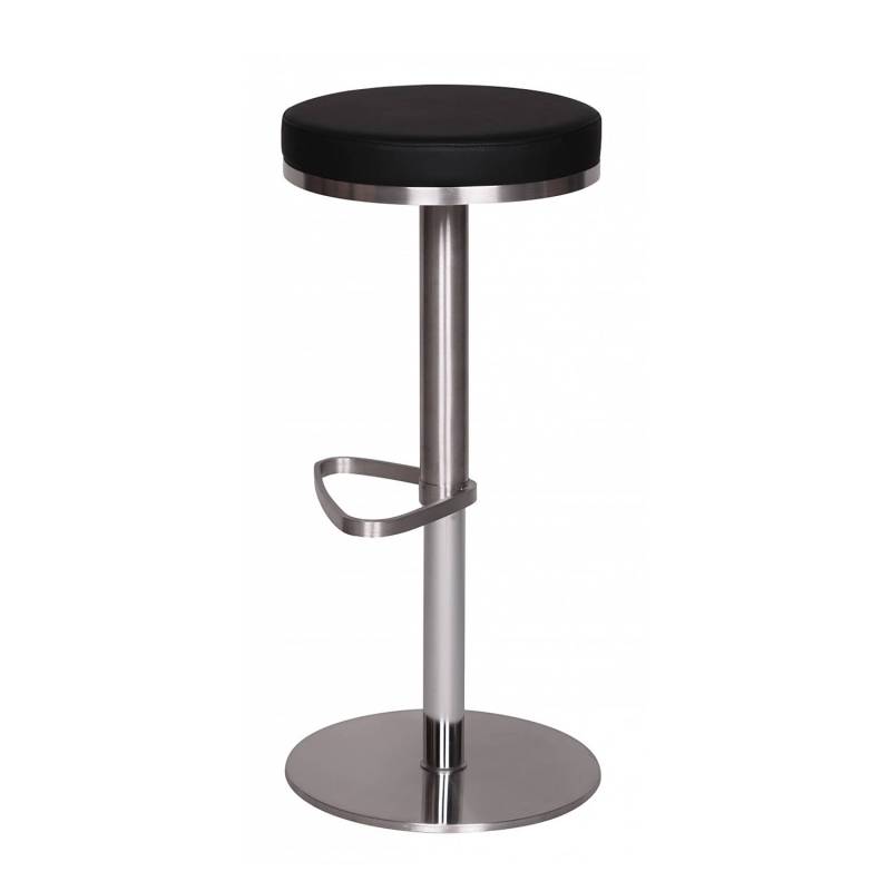 home24 Barhocker Colpet 38 x 82 x 38cm Schwarz / Silber von home24