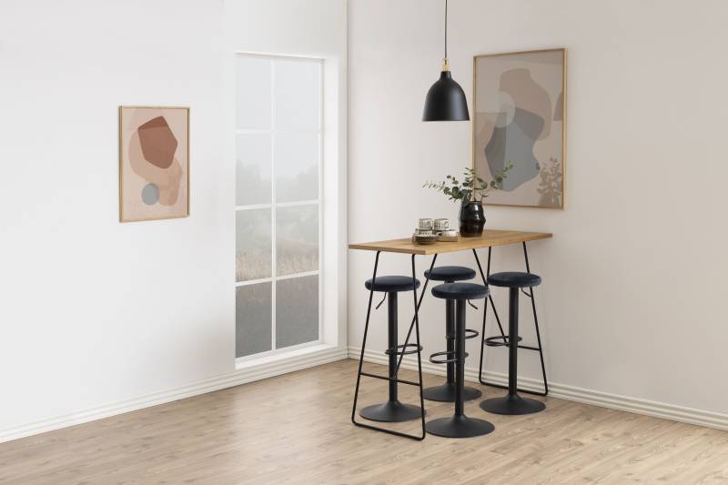 home24 Barhocker Flippin II 2er-Set 40 x 82 x 40cm Anthrazit von home24