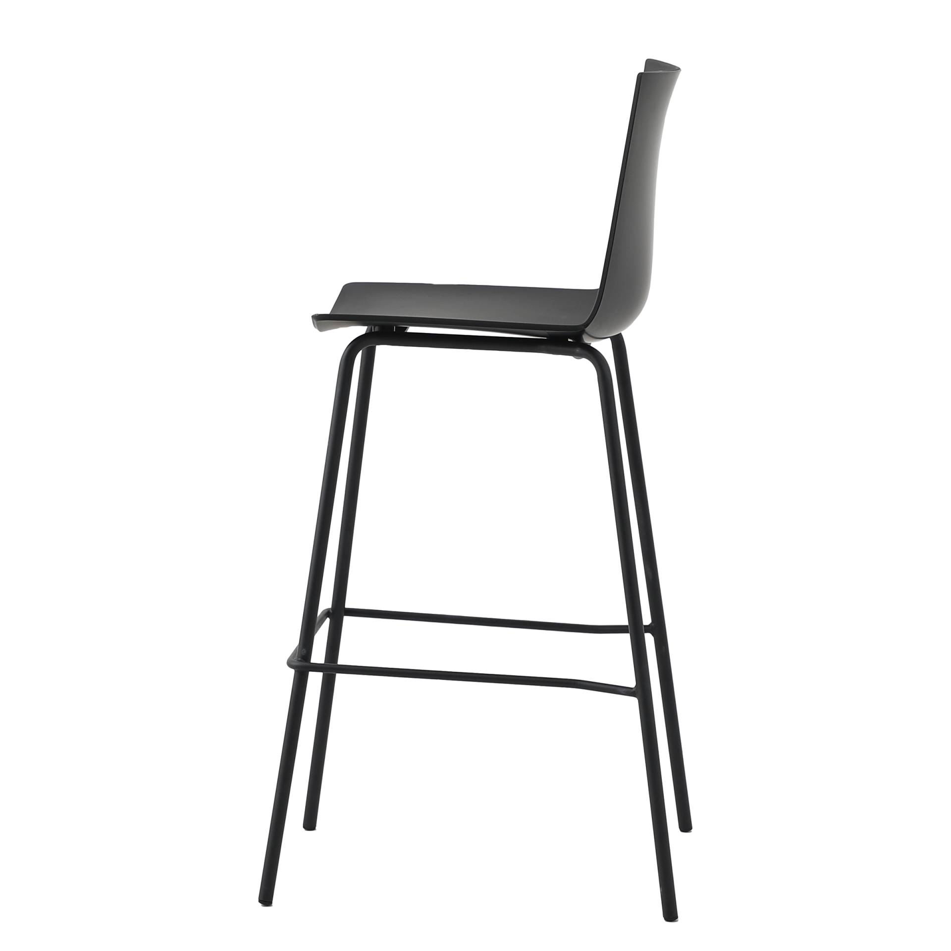 home24 Barstuhl Alleen 2er-Set 53 x 12 x 54cm Schwarz von home24