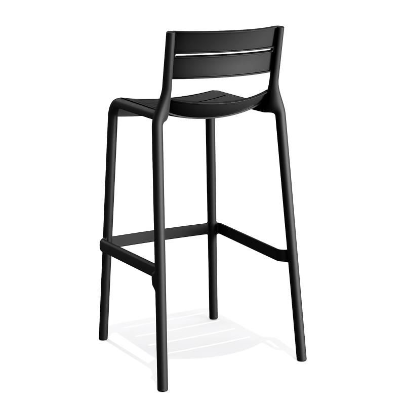 home24 Barstuhl Devals Polypropylen Schwarz/Schwarz 49 x 100 x 49cm von home24