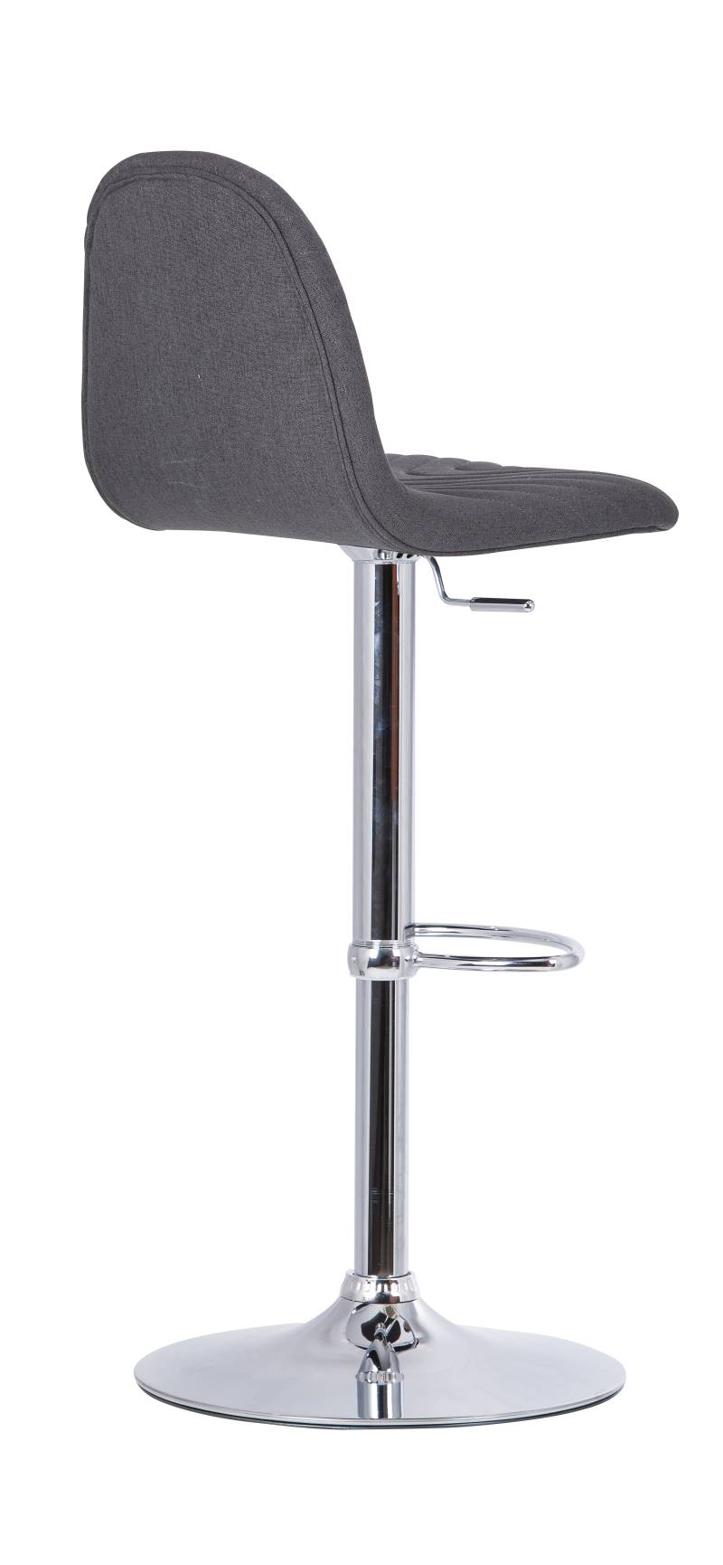 home24 Barstuhl Keene 2er-Set 41 x 102 x 53cm Anthrazit Chrom glänzend von home24