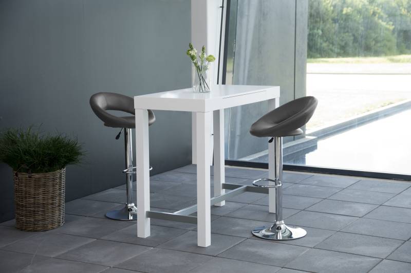 home24 Barstuhl Kurola 56 x 100 x 50cm Einzelstuhl Anthrazit von home24