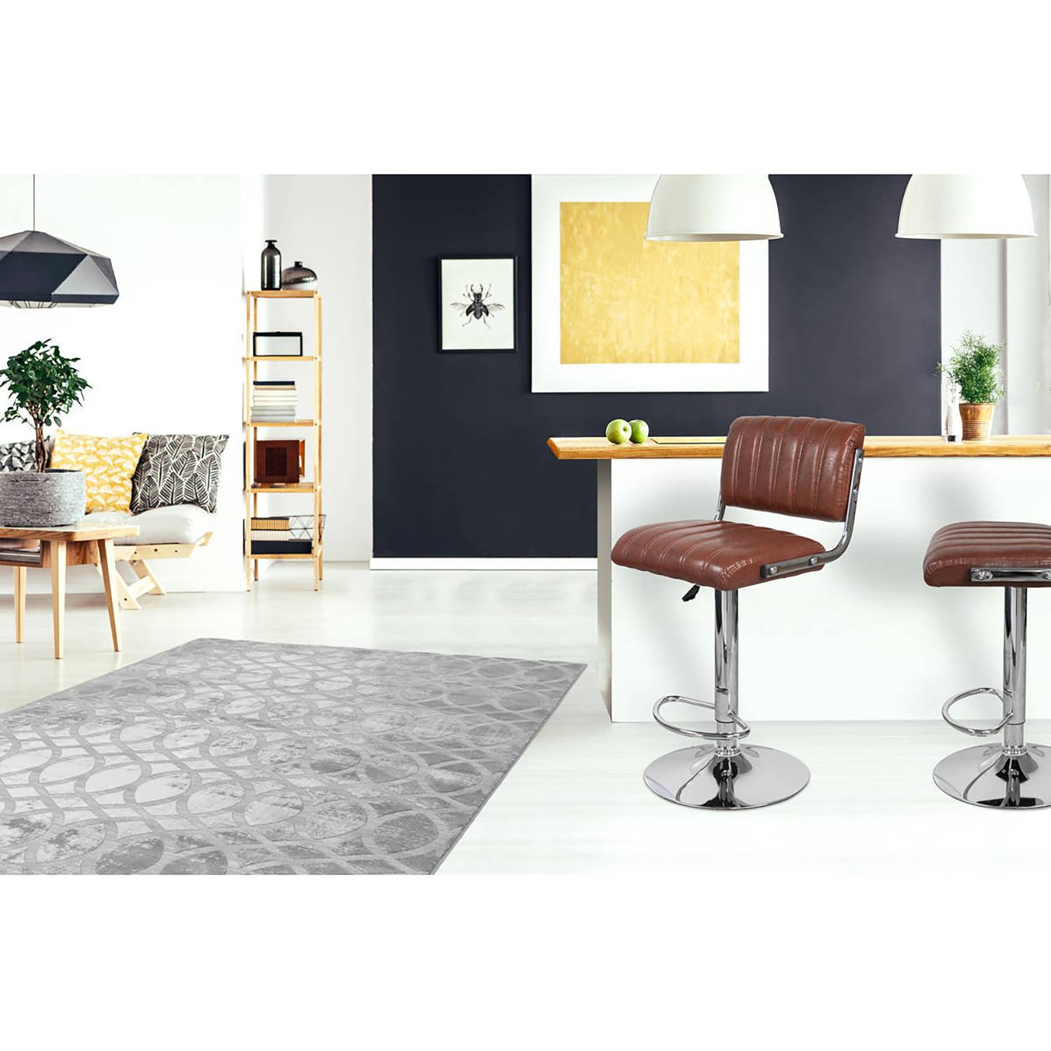 home24 Barstuhl Midnight II (2er-Set) 52 x 109 x 43cm Braun von home24