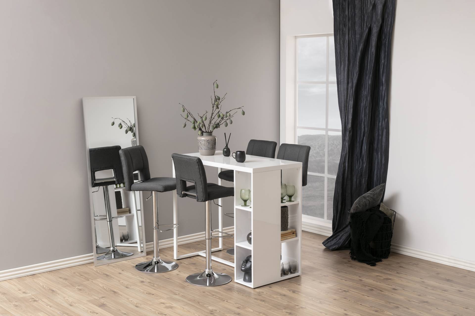 home24 Barstuhl Vapalo 2er-Set 42 x 115 x 52cm Dunkelgrau home24 Barstuhl Vapalo 2er-Set 42 x 115 x 52cm Dunkelgrau von home24