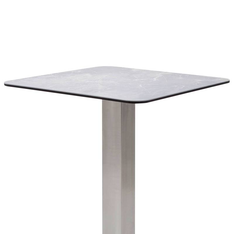 home24 Bartisch Zilker II 70 x 105 x 70cm Grau/Lichtgrau von home24