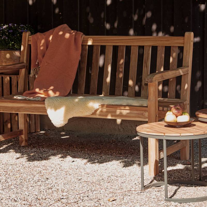 home24 Beistelltisch Baros Gestell: Aluminium, pulverbeschichtet Tischplatte: Massivholz Teak 50 x 46 x 50cm Schwarz/Braun/Schwarz home24 Beistelltisch Baros Gestell: Aluminium, pulverbeschichtet Tischplatte: Massivholz Teak 50 x 46 x 50cm Schwarz/Braun/Schwarz von home24