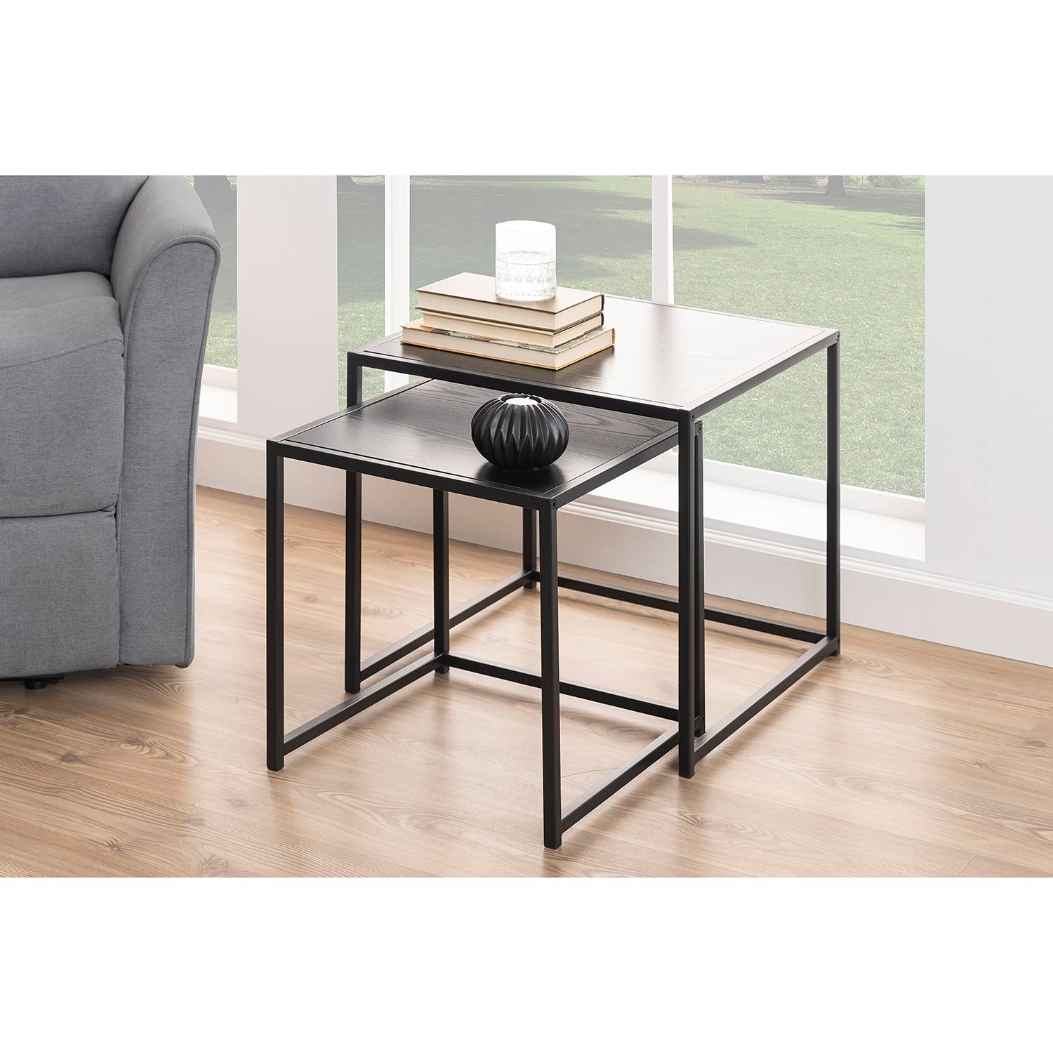 home24 Beistelltisch II 2-teilig 50 x 45 x 50cm Schwarz/Eiche Schwarzbraun Dekor home24 Beistelltisch II 2-teilig 50 x 45 x 50cm Schwarz/Eiche Schwarzbraun Dekor von home24