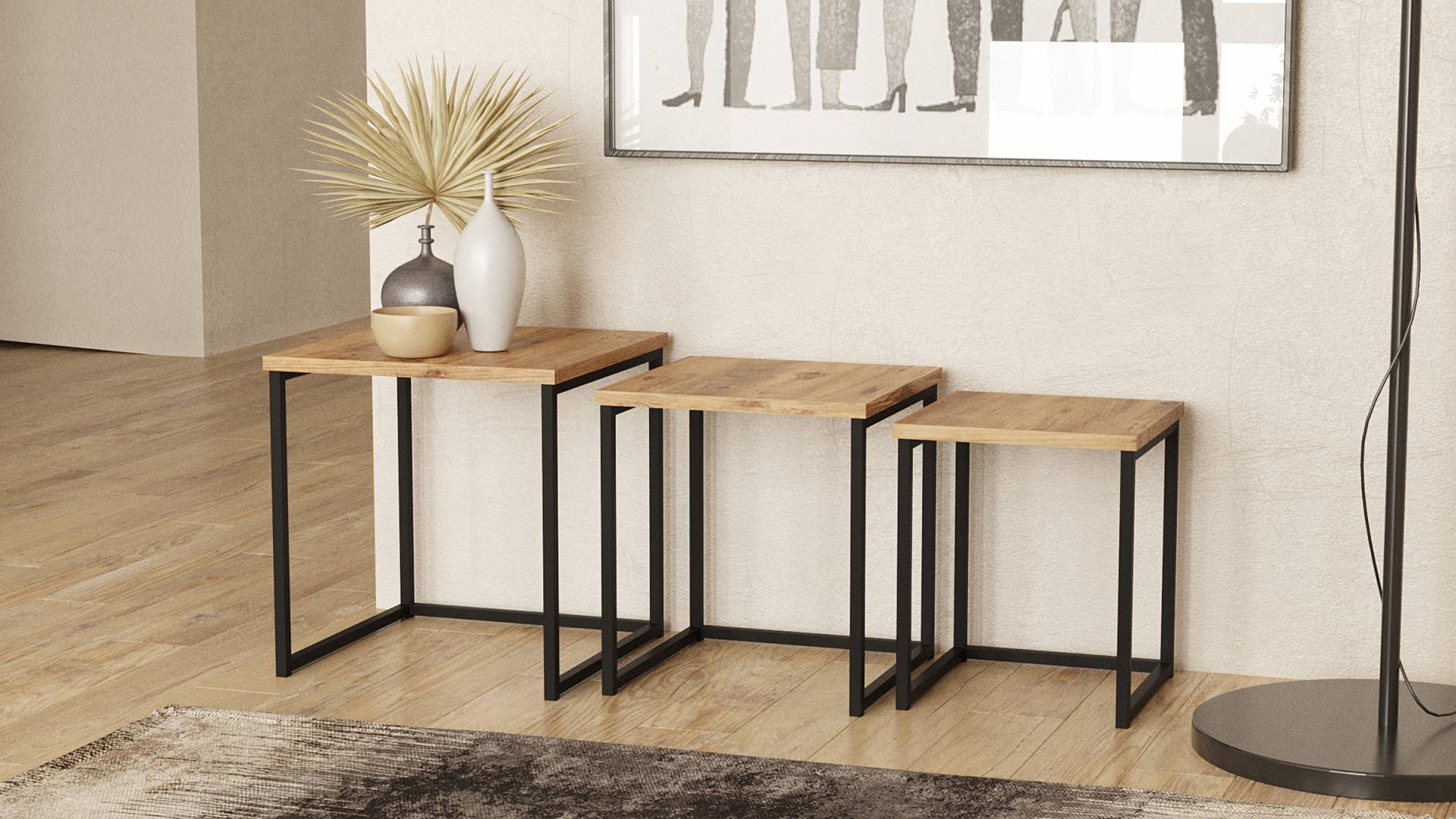 home24 Beistelltisch Mandowal 3er-Set 40 x 42 x 40cm Holz/Braun home24 Beistelltisch Mandowal 3er-Set 40 x 42 x 40cm Holz/Braun von home24