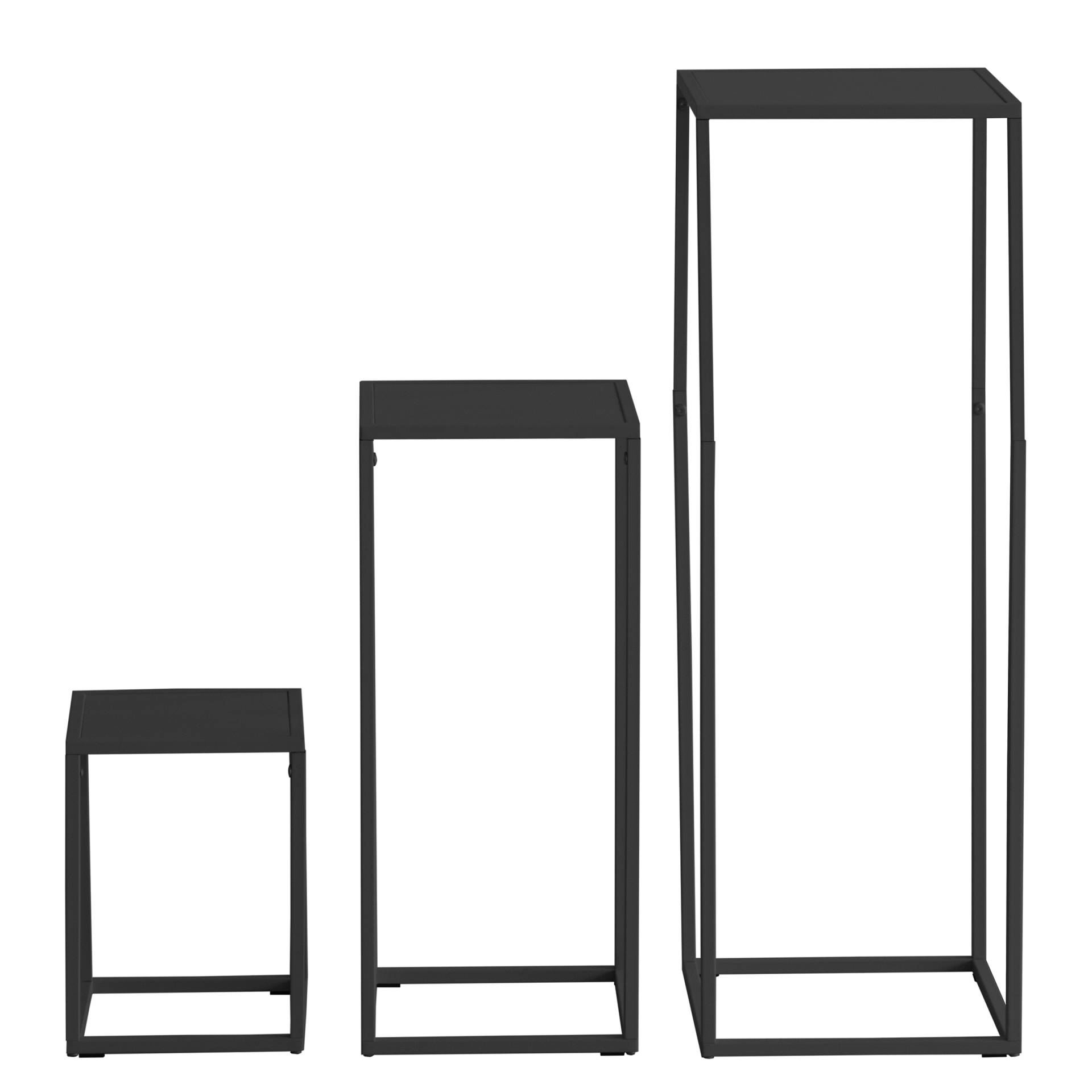 home24 Beistelltisch Romney 3er-Set 30 x 90 x 30cm Schwarz/Schwarz home24 Beistelltisch Romney 3er-Set 30 x 90 x 30cm Schwarz/Schwarz von home24