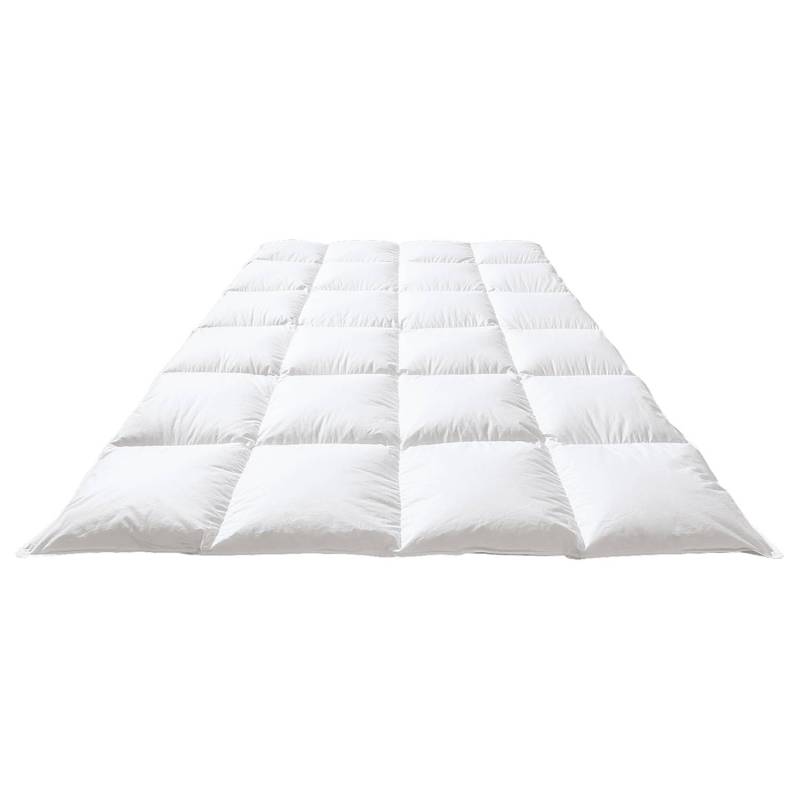 home24 Bettdecke Extra Warm 155 x 220cm Weiß Baumwollstoff von home24